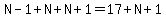 N-1%2BN%2BN%2B1=17%2BN%2B1