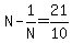 N-1%2FN=21%2F10