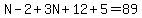 N-2%2B3N%2B12%2B5=89