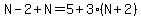 N-2%2BN=5%2B3%28N%2B2%29
