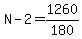 N-2=1260%2F180