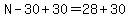N-30%2B30=28%2B30