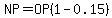 NP=OP%281-0.15%29