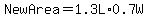 \"NewArea+=+1.3L+%2A+0.7W\"