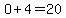 O%2B4=20
