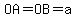 OA=OB=a