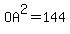 OA%5E2=144