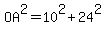 OA%5E2+=+10%5E2+%2B+24%5E2