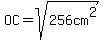 OC=sqrt%28256cm%5E2%29