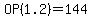 OP%281.2%29=144