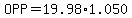 OPP=19.98%2A1.050