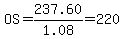 OS=237.60%2F1.08=220