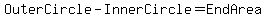 OuterCircle-InnerCircle=EndArea