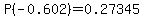 P%28-0.602%29=0.27345