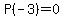 P%28-3%29=0