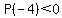 P%28-4%29%3C0