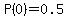 P%280%29=0.5