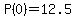 P%280%29=12.5