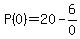 P%280%29=20-6%2F0