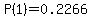 P%281%29=0.2266