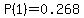 P%281%29=0.268
