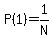 P%281%29=1%2FN