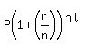P%281%2B%28r%2Fn%29%29%5E%28nt%29