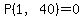 P%281%2C40%29=0