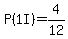 P%281+I%29=4%2F12