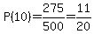 P%2810%29=+275%2F500+=11%2F20