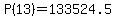 P%2813%29=133524.5