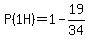 P%281H%29=1-19%2F34