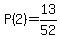 P%282%29=13%2F52