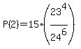 P%282%29=15%2A%2823%5E4%2F24%5E6%29
