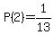 P%282%29+=+1%2F13