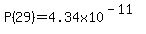 P%2829%29=4.34x10%5E%28-11%29