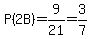 P%282B%29=9%2F21=3%2F7
