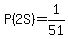 P%282S%29=1%2F51