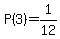 P%283%29=1%2F12