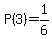 P%283%29=1%2F6