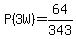 P%283W%29=64%2F343