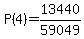 P%284%29=13440%2F59049