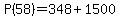 P%2858%29+=+348+%2B+1500