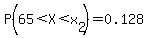 P%2865%3CX%3Cx%5B2%5D%29+=+0.128