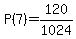 P%287%29=120%2F1024