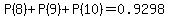 P%288%29%2BP%289%29%2BP%2810%29=0.9298