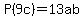 P%289c%29=13ab