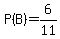 P%28B%29=6%2F11