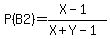 P%28B2%29=%28X-1%29%2F%28X%2BY-1%29