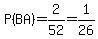 P%28BA%29=2%2F52=1%2F26